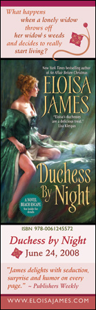 Eloisa James Duchess by Night bookmark front